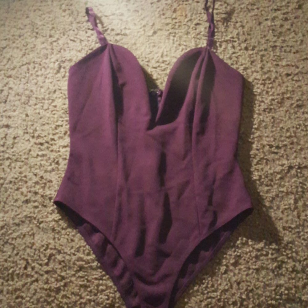 Purple body suit
